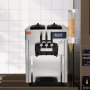 VEVOR Máquina de Helados Comercial 18-28 L/h 3 Sabores Máquina para Hacer Helados 2 Tolvas de 5,5 L Panel LCD Limpieza Automática Preenfriamiento para Yogur Café Snack-bars Restaurante Mercado Tienda