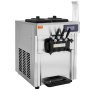 VEVOR Máquina de Helados Comercial 18-28 L/h 3 Sabores Máquina para Hacer Helados 2 Tolvas de 5,5 L Panel LCD Limpieza Automática Preenfriamiento para Yogur Café Snack-bars Restaurante Mercado Tienda