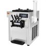 VEVOR Máquina de Helados Comercial 18-28 L/h 3 Sabores Máquina para Hacer Helados 2 Tolvas de 5,5 L Panel LCD Limpieza Automática Preenfriamiento para Yogur Café Snack-bars Restaurante Mercado Tienda
