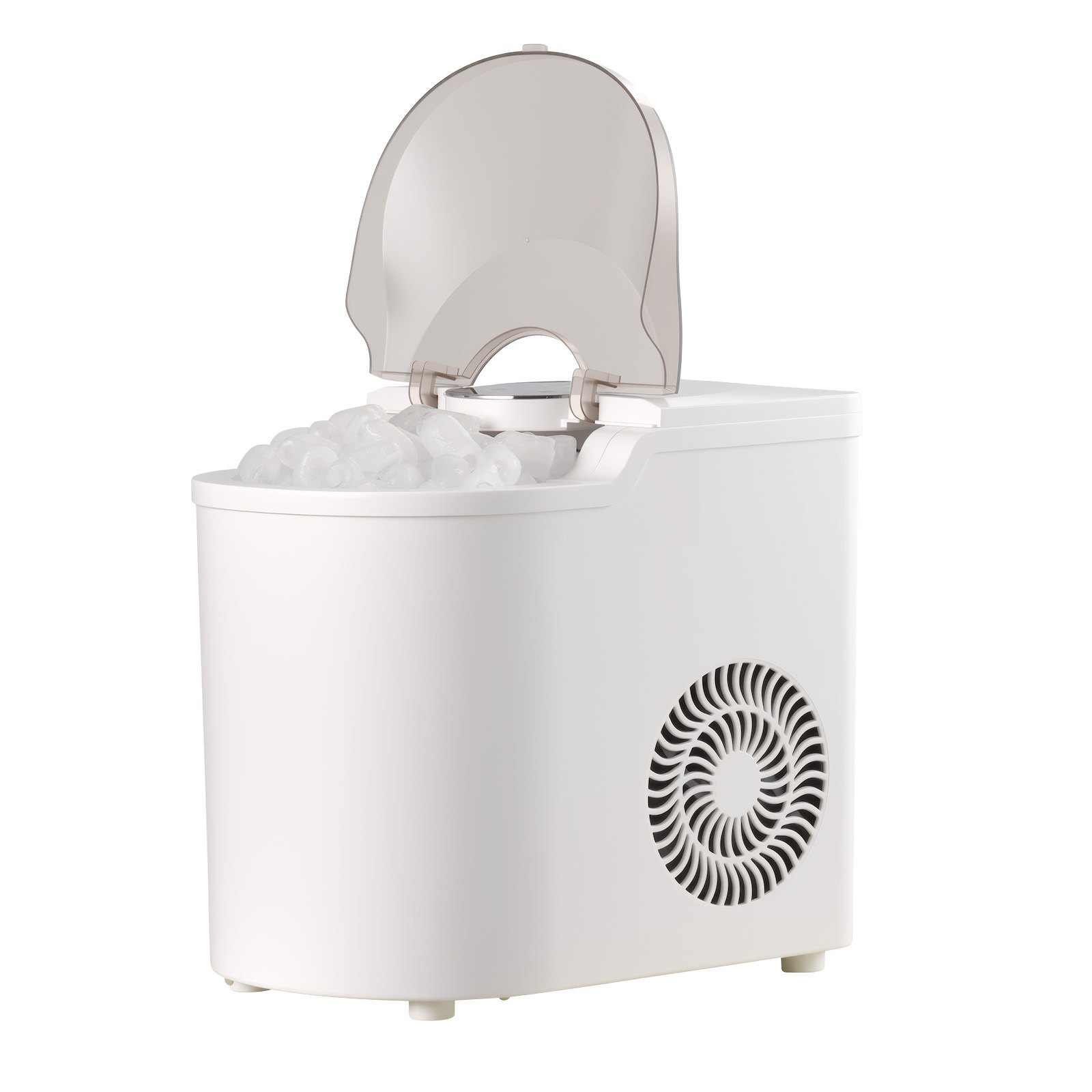 VEVOR Máquina de Hielo de Mesa, 7 Cubitos de Hielo en 6 Minutos, 11,8 kg al Día, Autolimpiable, Helado Esférico, con Pala, ideal para el Hogar, la Cocina, la Oficina, Bares y Fiestas, Blanco