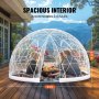 VEVOR Tienda de Campaña con Burbujas 2,9 x 1,76 m Cubierta de PVC Cúpula Geodésica de Refugio Invernadero de Jardín Iglú con Ventana Transparente para Campaña, Fiesta, Patio, Jardín, Exteriores
