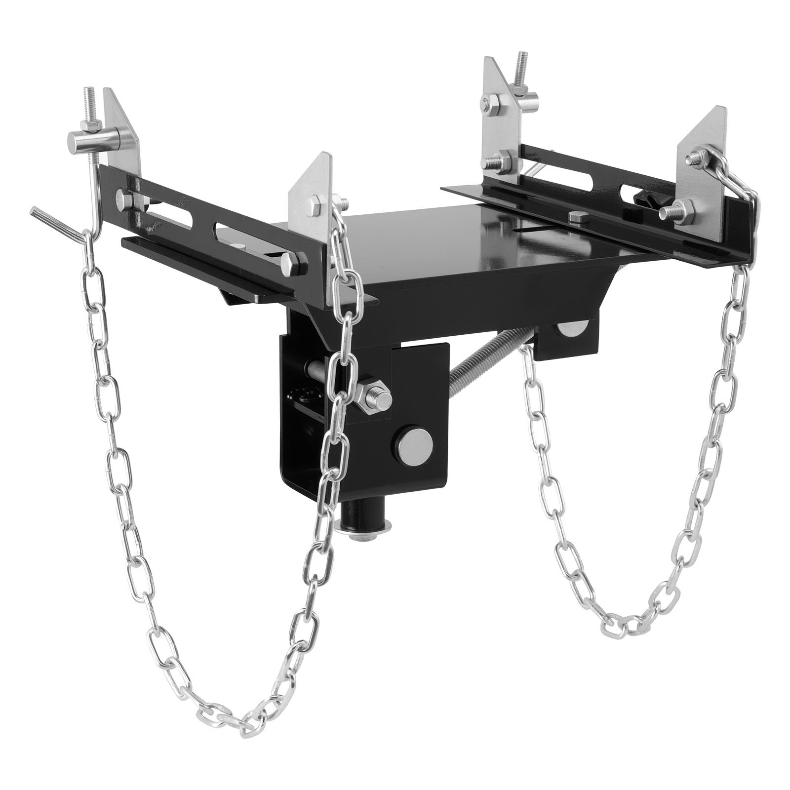 VEVOR Bandeja Adaptadora para Gato de Transmisión, Capacidad de 0,5 T, Acero Resistente, para Gato de Coche, con Eje de Sillín Extraíble de 30 mm, Color Negro, Carga 500 kg, 390 x 330 x 280 mm