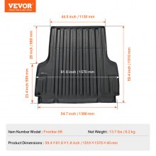 VEVOR Alfombrilla a Caja Camioneta Nissan Frontier 2022-2024 1510 x 1570 x 45 mm