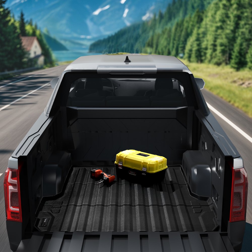 VEVOR Alfombrilla para Caja de Camioneta, Compatible con Chevrolet Colorado/GMC Canyon 2023-2024, TPE, Gruesa y Resistente, Accesorios para Protección Contra Todo Tipo de Clima, 1540 x 1440 x 35 mm