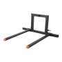 VEVOR 3 Point Hitch Pallet Forks, 680 kg Clamp on Pallet Forks, 128 cm Total Length Heavy-Duty Tractor Fork with 73.5-117 cm Adjustable Fork Width, Quick Hitch Attachments for Category 1 Tractors