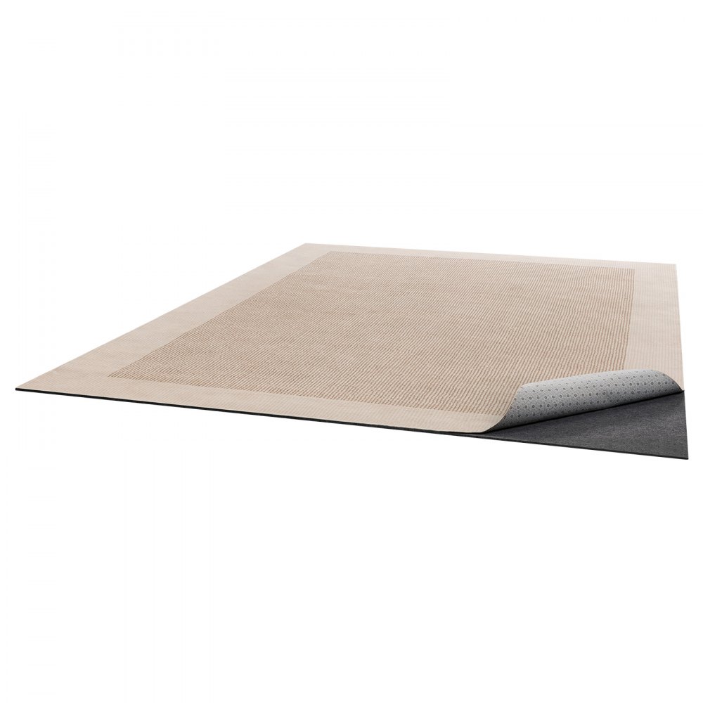 VEVOR Alfombrilla Antideslizante para Alfombras 304,8 x 426,7 cm, Base Antideslizante con Doble Superficie de Fieltro y Agarre de Goma, Protege Suelos y Mantiene Alfombras en Su Lugar, Gris Claro