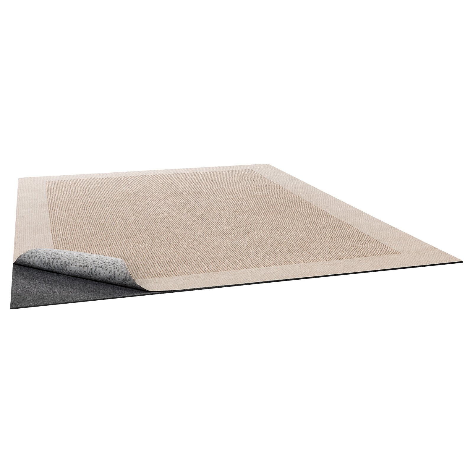 VEVOR Alfombrilla Antideslizante para Alfombras 304,8 x 426,7 cm, Base Antideslizante con Doble Superficie de Fieltro y Agarre de Goma, Protege Suelos y Mantiene Alfombras en Su Lugar, Gris Claro