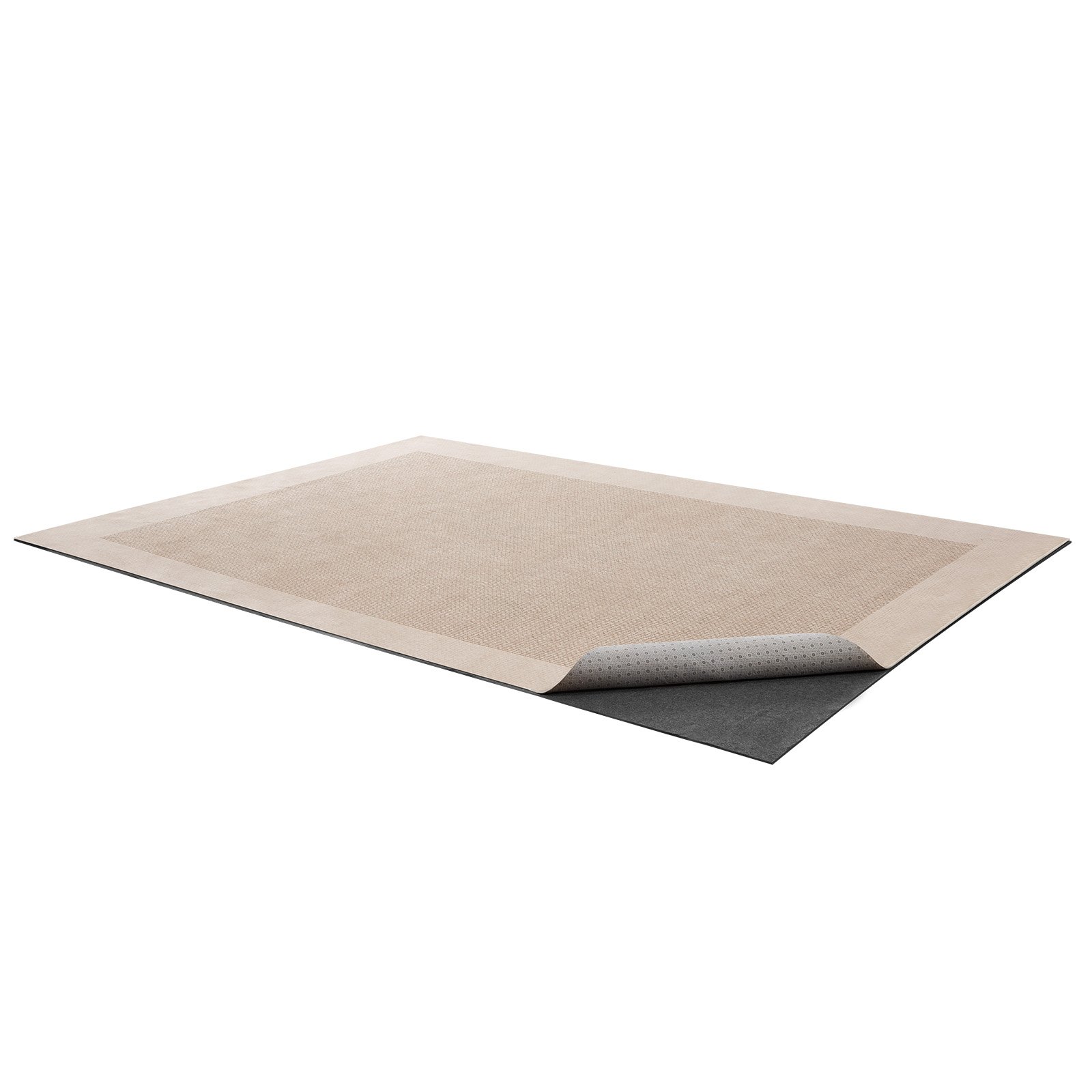 VEVOR Alfombrilla Antideslizante para Alfombras 304,8 x 426,7 cm, Base Antideslizante con Doble Superficie de Fieltro y Agarre de Goma, Protege Suelos y Mantiene Alfombras en Su Lugar, Gris Claro