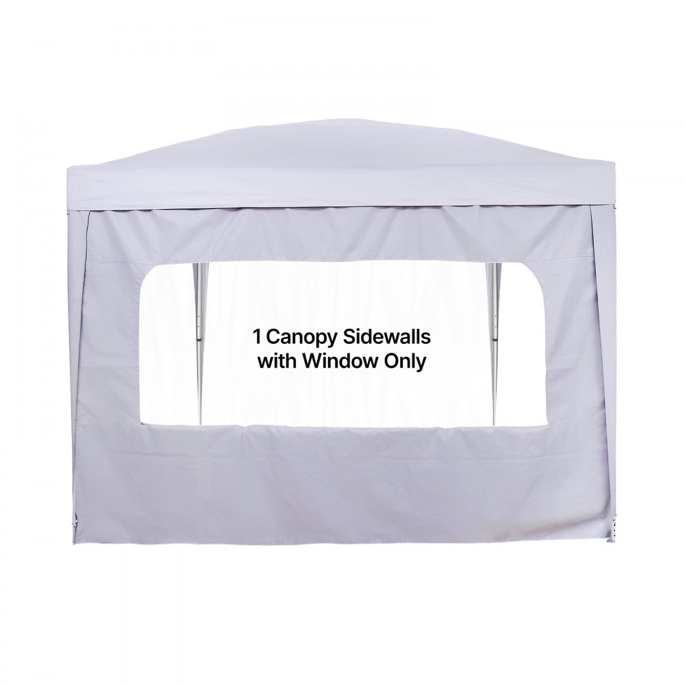 VEVOR Pared Lateral para Carpa de 3 x 3 m, Impermeable y con Protección Solar, Panel para Carpa para Eventos al Aire Libre, Puestos de Venta, Fiestas, Playa, Solo 1 Pared Lateral de Ventana, Blanco
