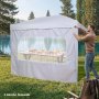 VEVOR Pared Lateral para Carpa de 3 x 3 m, Impermeable y con Protección Solar, Panel para Carpa para Eventos al Aire Libre, Puestos de Venta, Fiestas, Playa, Solo 1 Pared Lateral de Ventana, Blanco