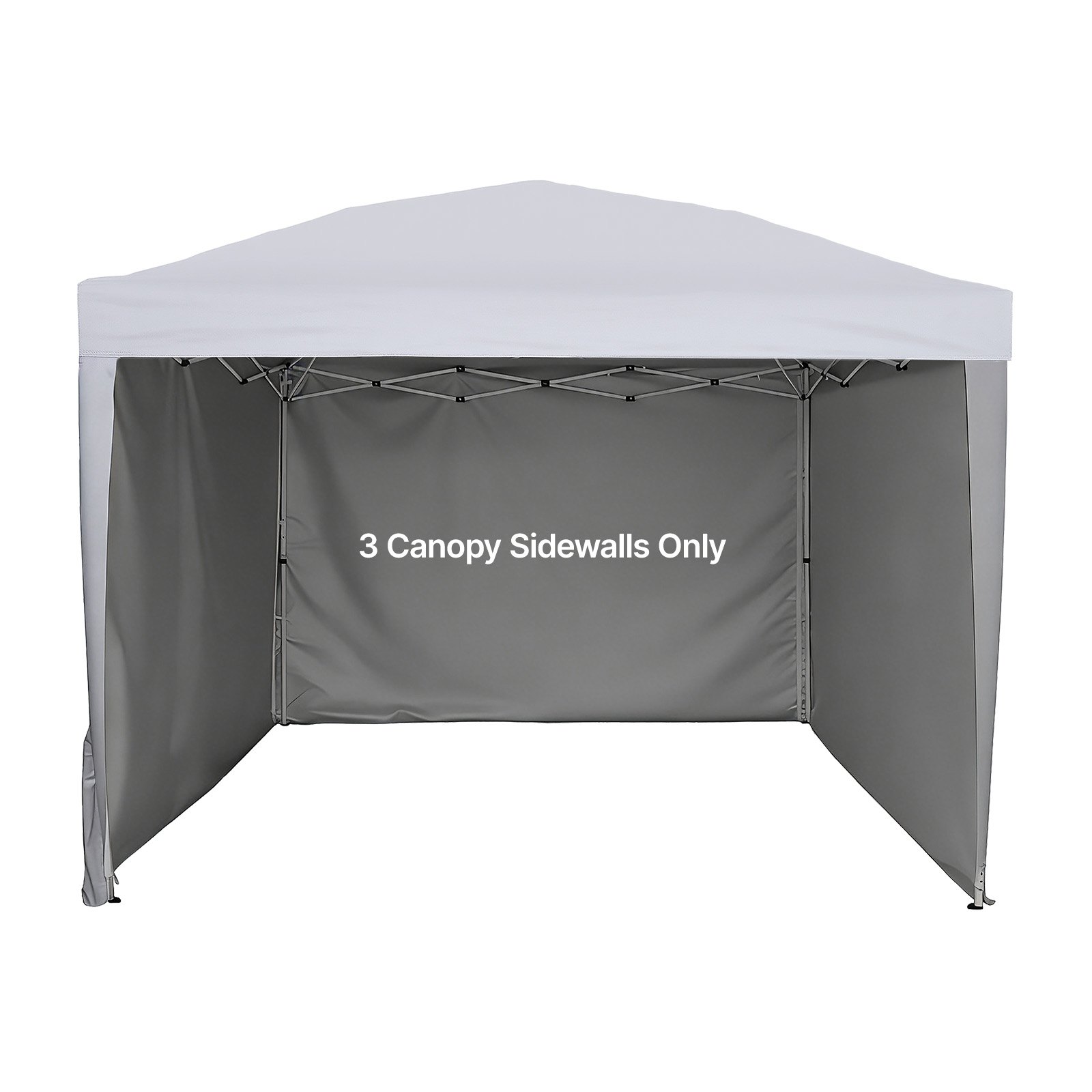 VEVOR Paredes Laterales para Carpa de 3 x 3 m, Impermeables y con Protección Solar, Paneles para Carpas para Eventos al Aire Libre, Solo 3 Paredes Laterales, Puestos de Venta, Playa, Fiestas, Blanco