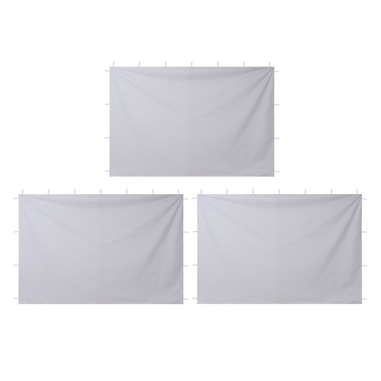 VEVOR Paredes Laterales para Carpa de 3 x 3 m, Impermeables y con Protección Solar, Paneles para Carpas para Eventos al Aire Libre, Solo 3 Paredes Laterales, Puestos de Venta, Playa, Fiestas, Blanco