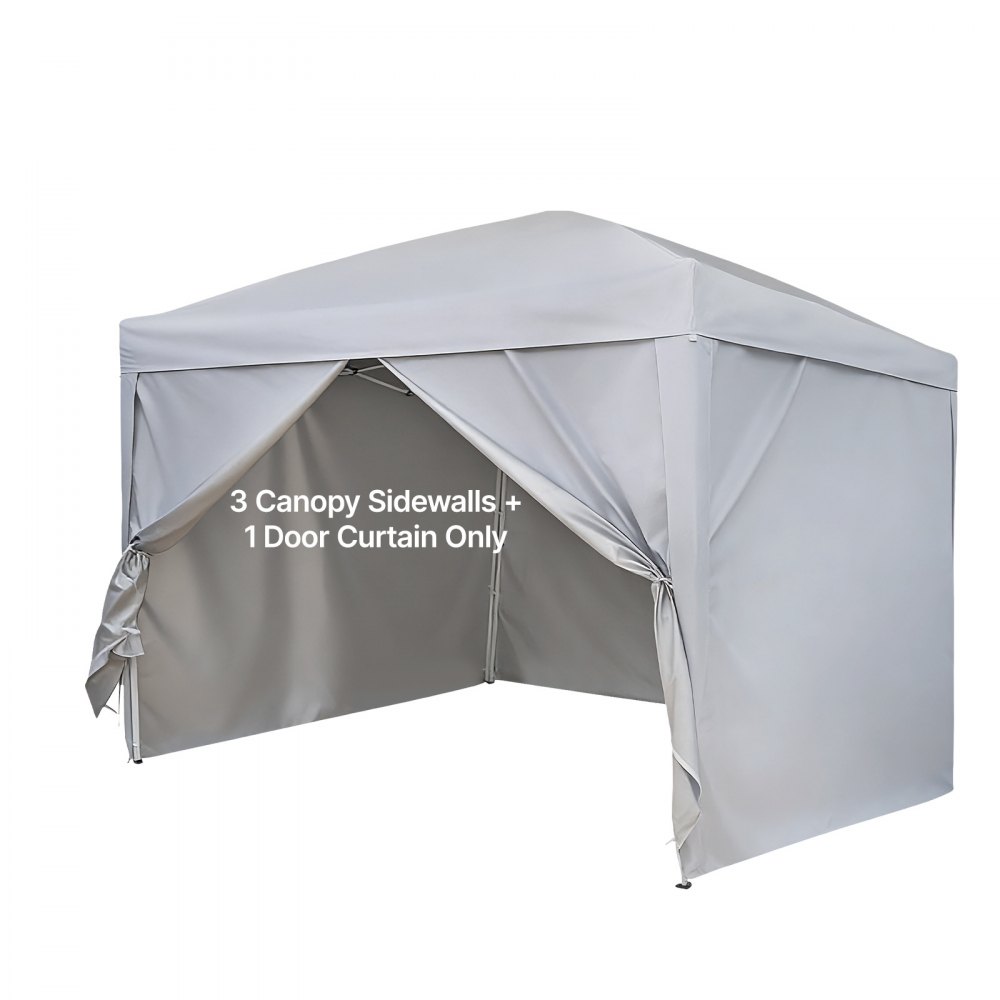 VEVOR Paredes Laterales para Carpa de 3 x 3 m, Impermeables y con Protección Solar, Paneles para Carpas con 1 de Puerta con Cremallera, para Eventos al Aire Libre, Solo 4 Paredes Laterales, Blanco