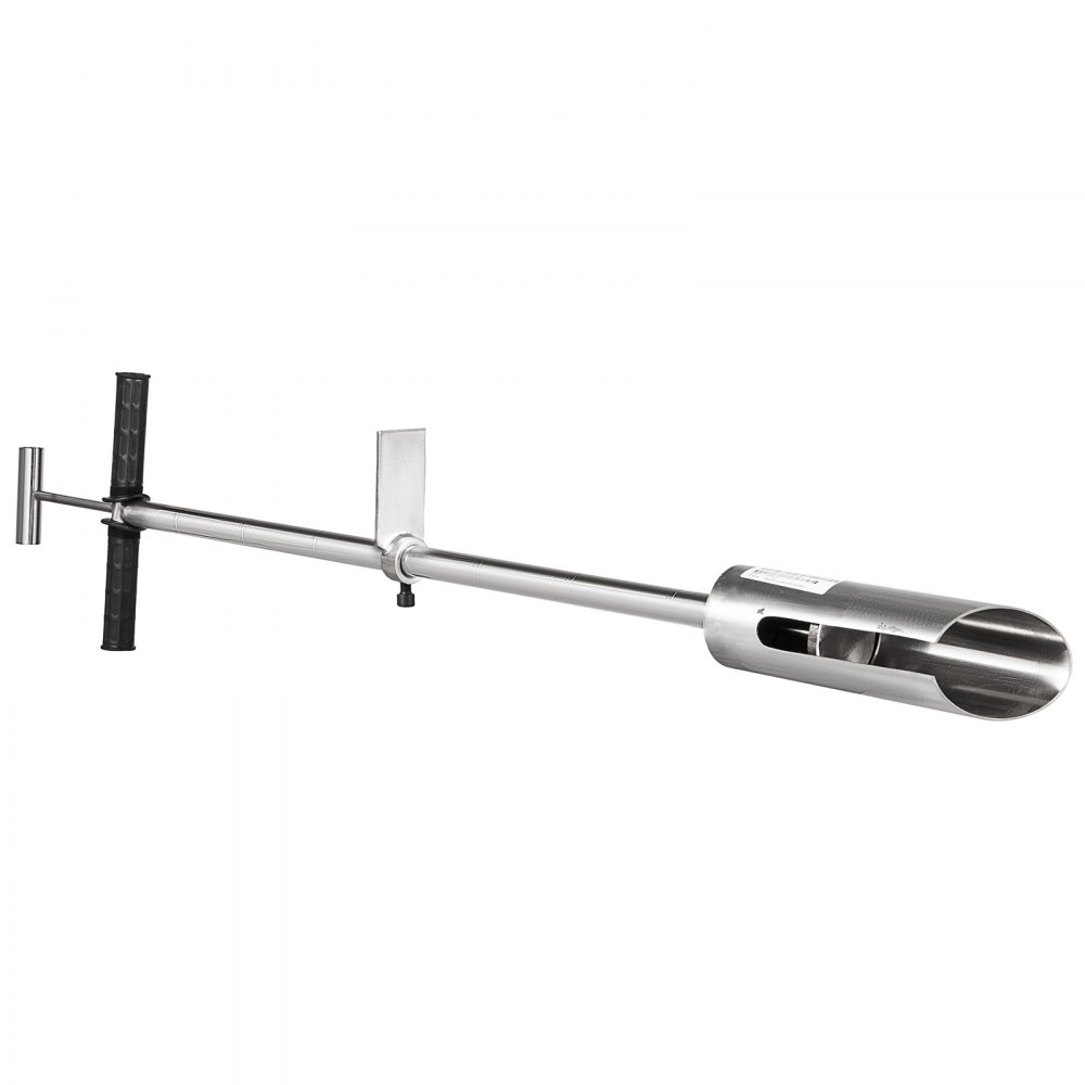 Sonda De Muestreo De Suelo 102cm Acero Inoxidable 304 Con Mango Y Pedal Lateral