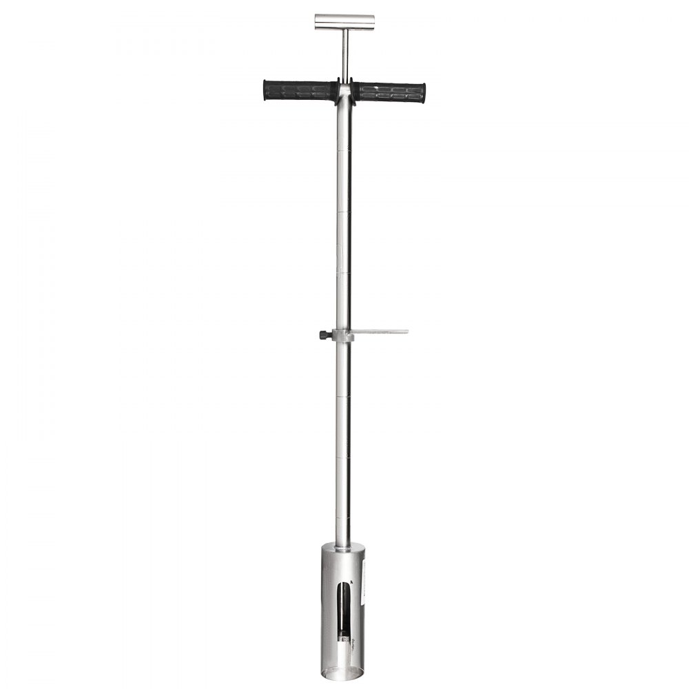 Sonda De Muestreo De Suelo 102cm Acero Inoxidable 304 Con Mango Y Pedal Lateral