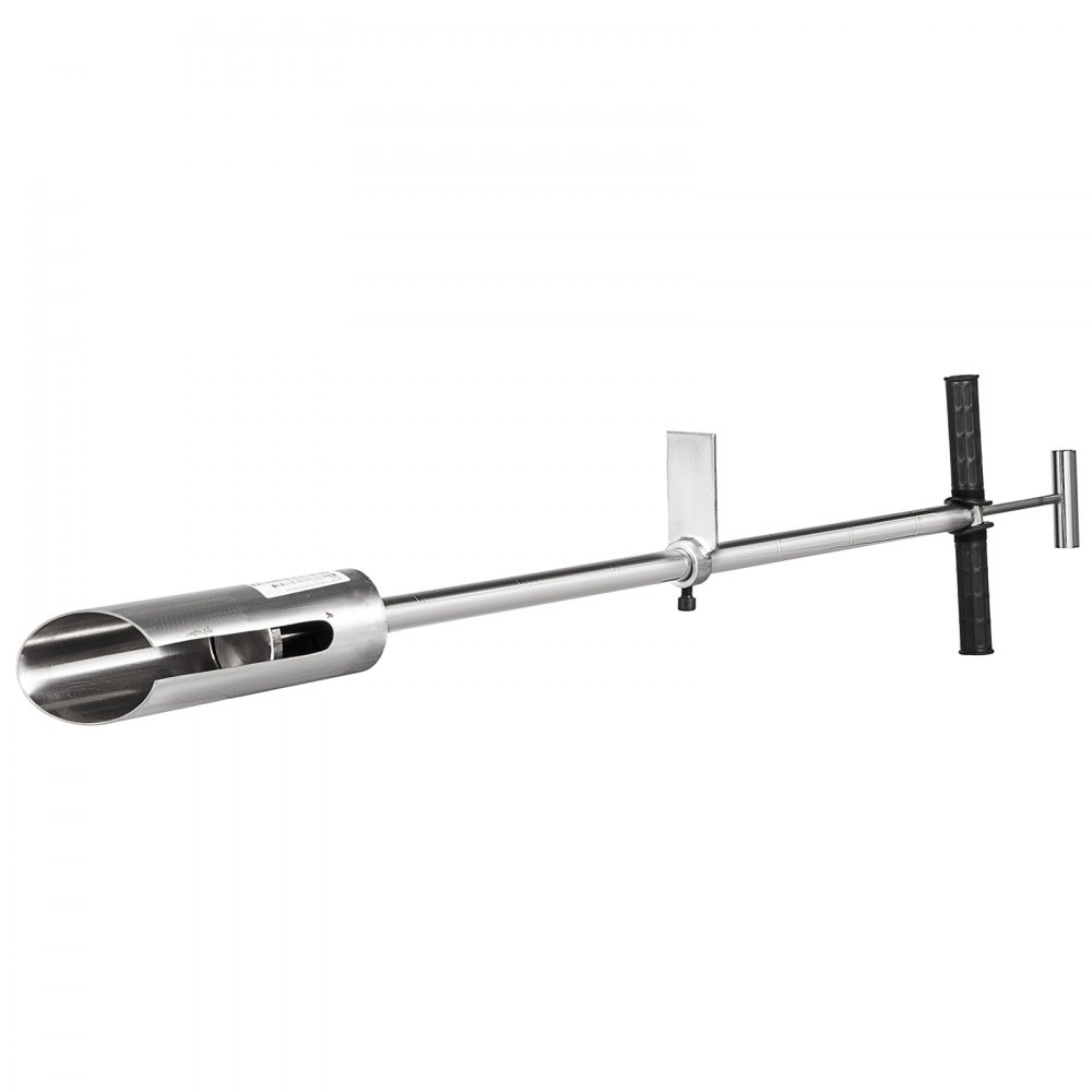 Sonda De Muestreo De Suelo 102cm Acero Inoxidable 304 Con Mango Y Pedal Lateral