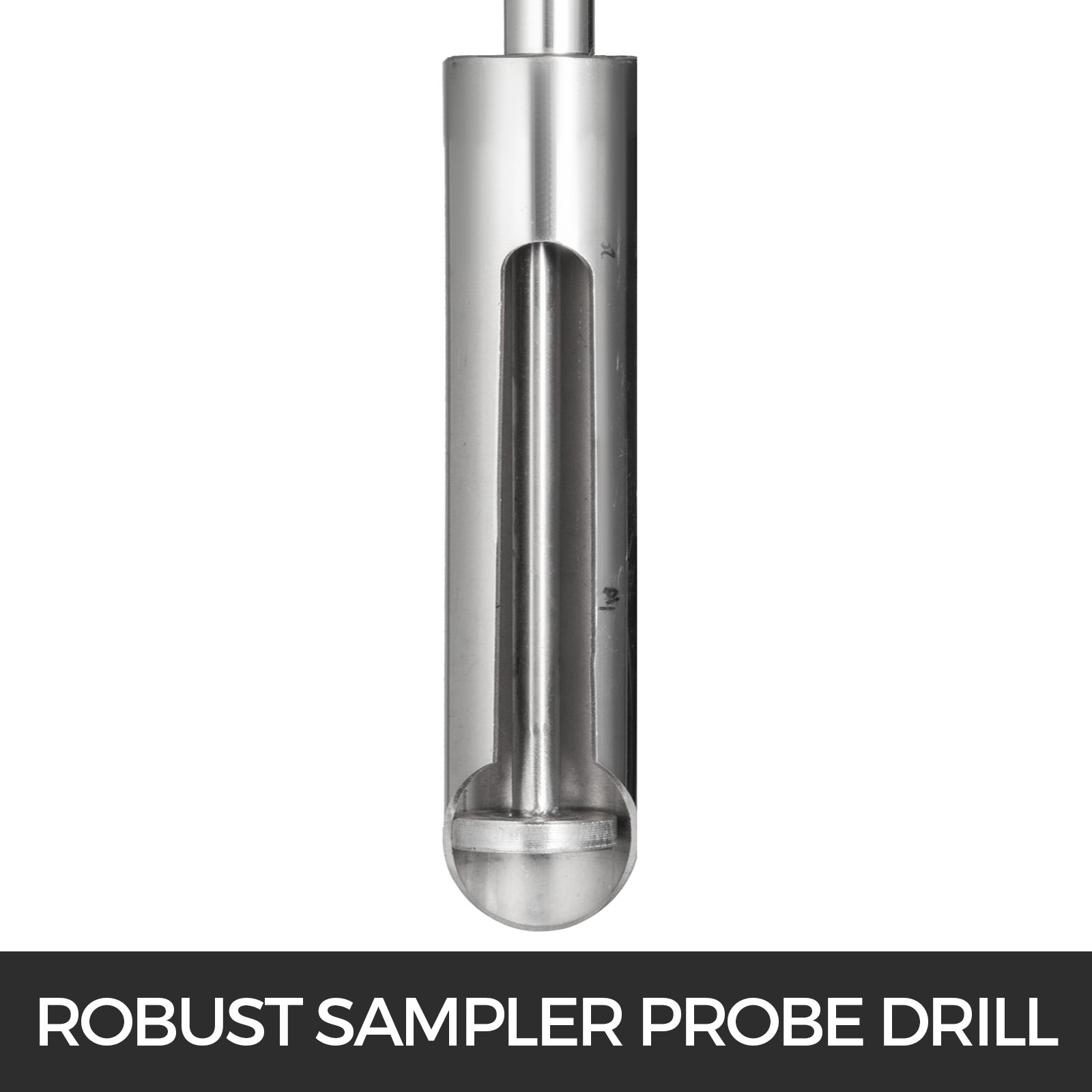 Sonda De Muestreo De Suelo 102cm Acero Inoxidable 304 Con Mango Y Pedal Lateral