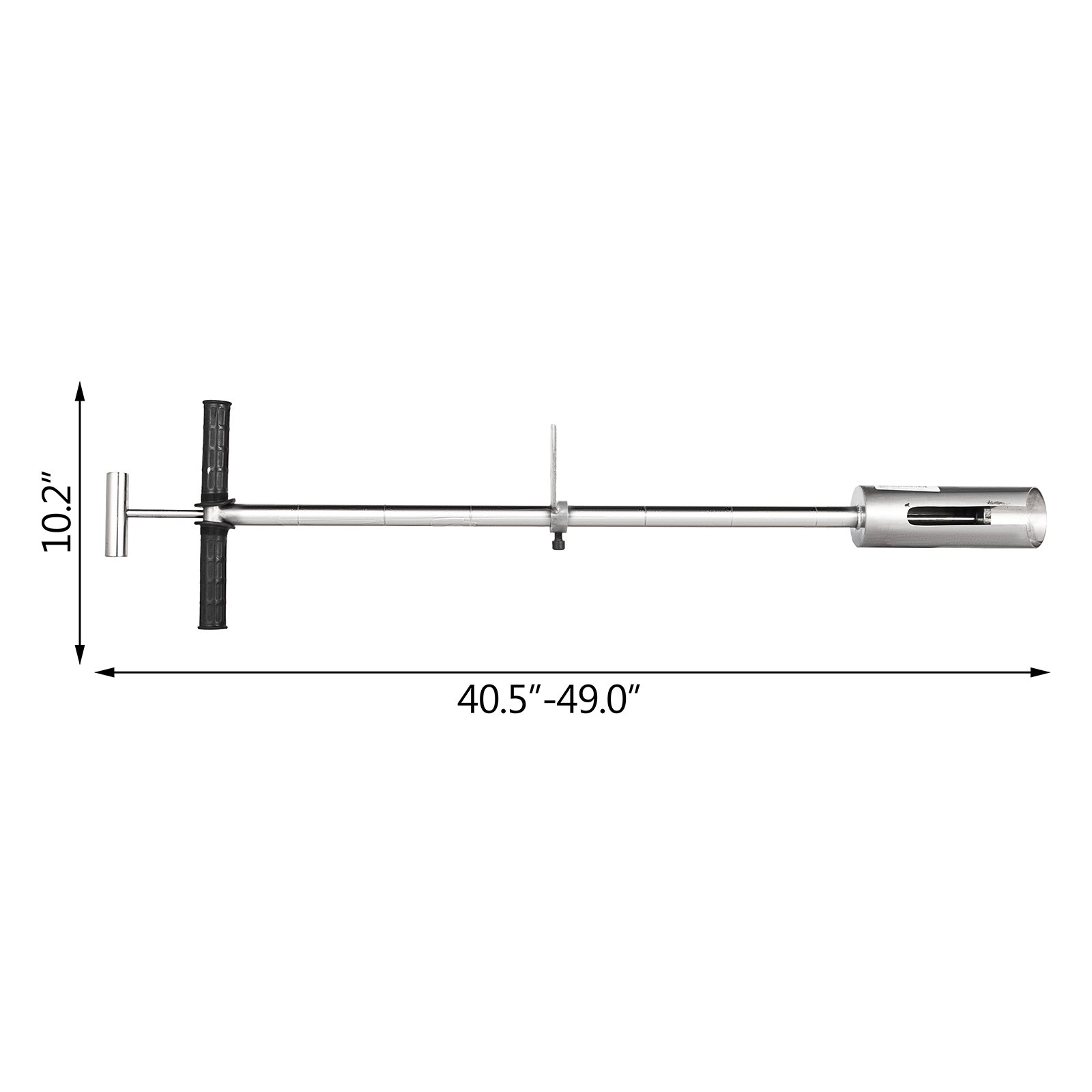 Sonda De Muestreo De Suelo 102cm Acero Inoxidable 304 Con Mango Y Pedal Lateral