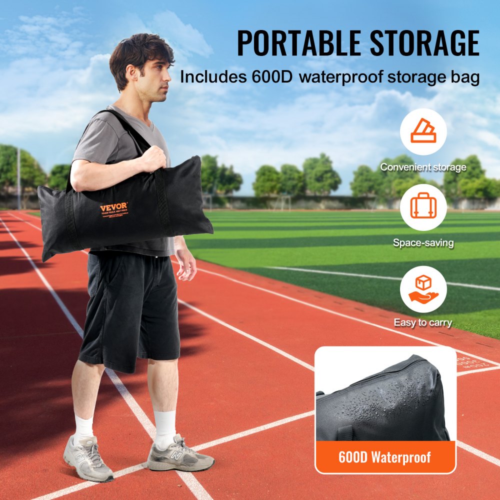 VEVOR Pantalla de Béisbol para Jaula de Bateo, Pantalla de Seguridad de Sóftbol de 1400 x 1065 x 2180 mm, Protector Corporal, Pantalla de Bateo Portátil con Bolsa de Transporte y Estacas de Tierra