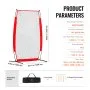 VEVOR Pantalla de Béisbol para Jaula de Bateo, Pantalla de Seguridad de Sóftbol de 1400 x 1065 x 2180 mm, Protector Corporal, Pantalla de Bateo Portátil con Bolsa de Transporte y Estacas de Tierra