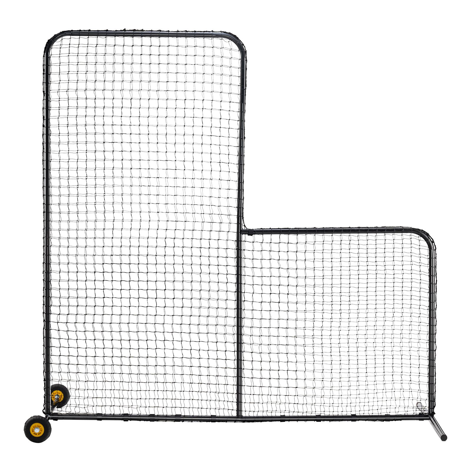 VEVOR Pantalla de Béisbol para Jaula de Bateo, Pantalla de Seguridad de Sóftbol 2130 x 2130 mm, Protector Corporal, Pantalla de Bateo Portátil con Bolsa de Transporte, Ruedas, Estacas de Tierra, Red
