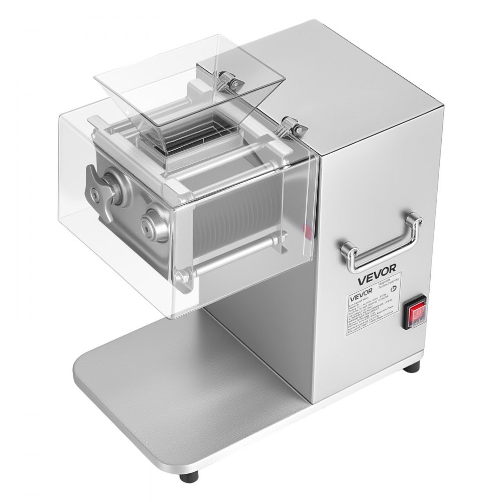 VEVOR Cortadora de Carne Comercial 850 W, Cortadora Eléctrica 250 kg/h, con Cuchilla de Acero Inoxidable de 5 mm para Carne Deshuesada y Verduras Blandas, para Cocina, Restaurante, Supermercado