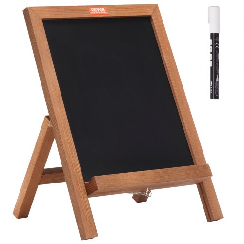 VEVOR Pizarra Negra de Menú con Marco de Madera Tablero de Tiza de 254 x 356 mm Pizarra con Tiza para Mensajes Pizarra Magnética para Restaurante, Bar, Cafetería, Cocina, Decoración del Hogar y Bodas