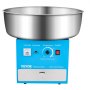 VEVOR Electric Cotton Candy Machine, Commercial Cotton Candy Equipment (1000 W) with 52 cm Stainless Steel Bowl, Sugar Scoop & Drawer, Perfect for Children's Birthdays, Family Celebrations, Parties, Blue