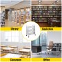 VEVOR Carrito Blanco para Libros con Ruedas, Carro con Estantes Inclinados en Forma de W de Doble Lado, 1250 x 900 x 480 mm, Carga de 90 kg, Carro de Libros para Biblioteca, Oficina, Escuela, Casa