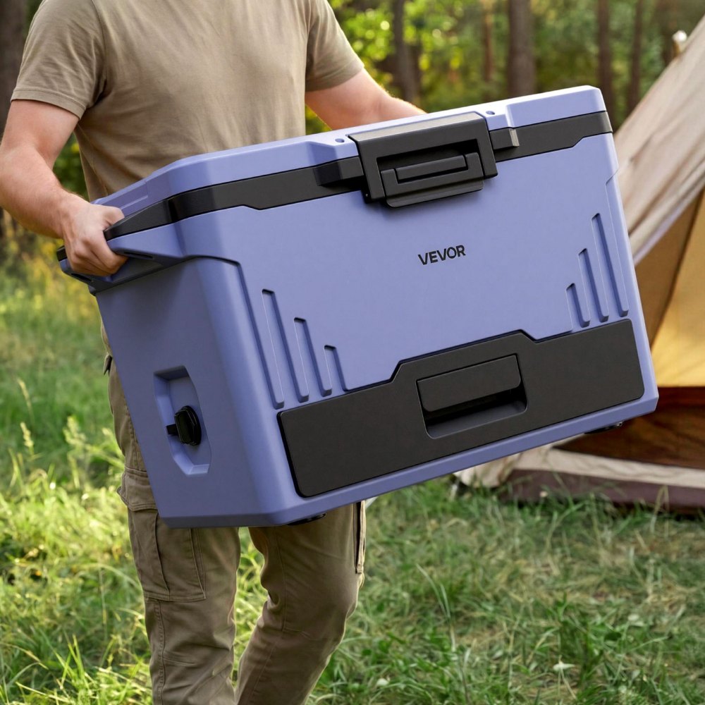 VEVOR Nevera Portátil con Asa 47 L Nevera Térmica Pasiva a Prueba de Fugas, Con Aislamiento Térmico, Cierre Hermético, Retención de Hielo de Larga Duración, para Camping, Picnics, 83 x 45,5 x 49,5 cm