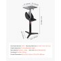 VEVOR Soporte para Amoladora de Banco, Pedestal de Suelo con Tornillo de Banco y Placa de Montaje, con Compartimento para Muelas Abrasivas y Base de Hierro Fundido Resistente, 370 x 370 x 900 mm