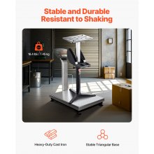 VEVOR Soporte para Amoladora de Banco 5 Niveles Ajustables 370 x 370 x 900 mm
