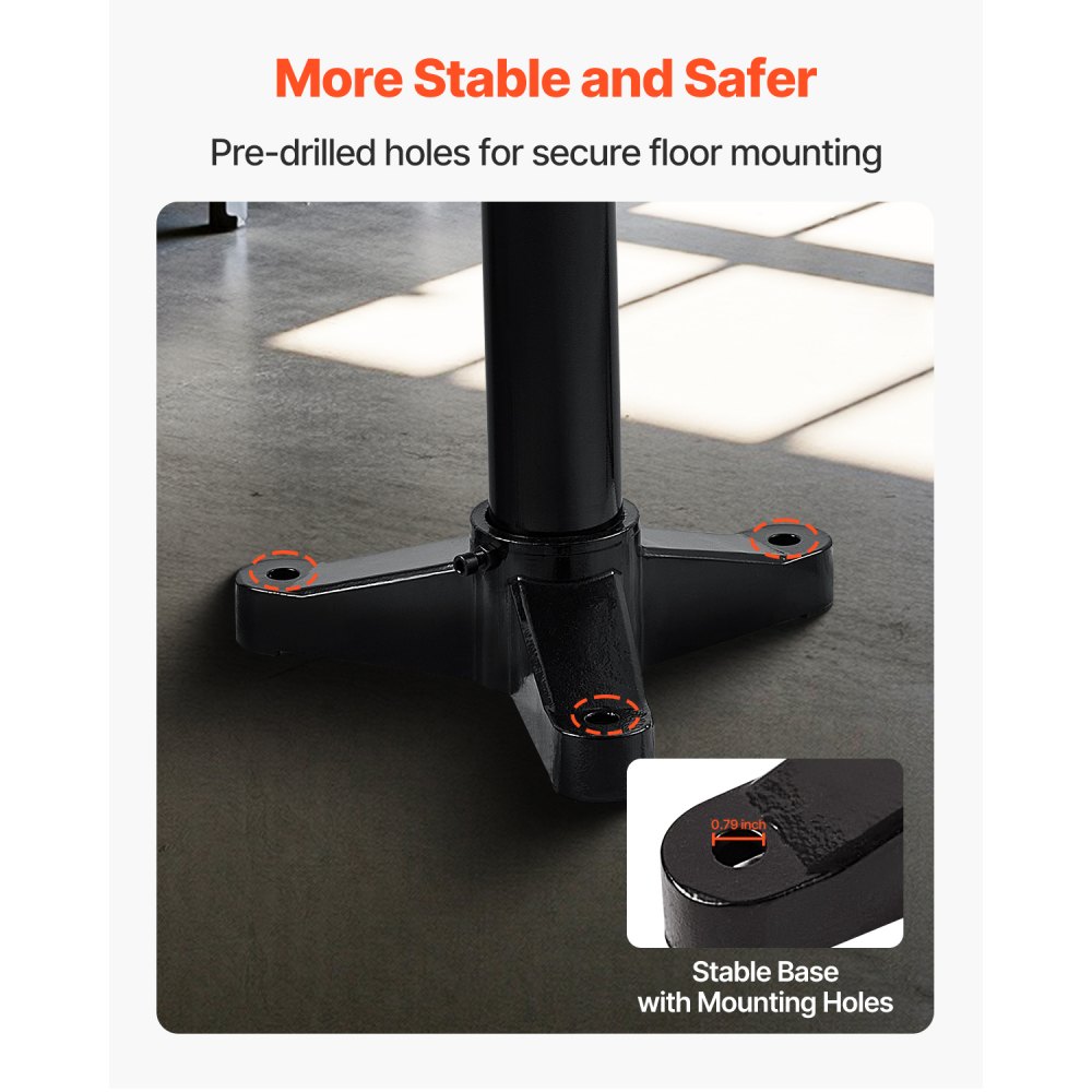 VEVOR bench grinder stand, vise base with 27x27 cm mounting plate, pre-cut mounting slots & water reservoir, compatible with most bench grinders