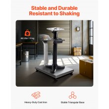 VEVOR Soporte para Amoladora de Banco Placa de Montaje 370 x 370 x 840 mm Negro