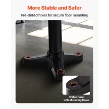 VEVOR Soporte para Amoladora de Banco Placa de Montaje 370 x 370 x 840 mm Negro