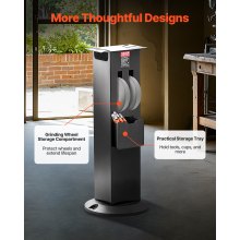 VEVOR Soporte para Amoladora de Banco Pedestal Suelo 345 x 345 x 835 mm Negro