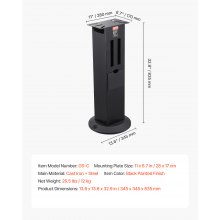 VEVOR Soporte para Amoladora de Banco Pedestal Suelo 345 x 345 x 835 mm Negro