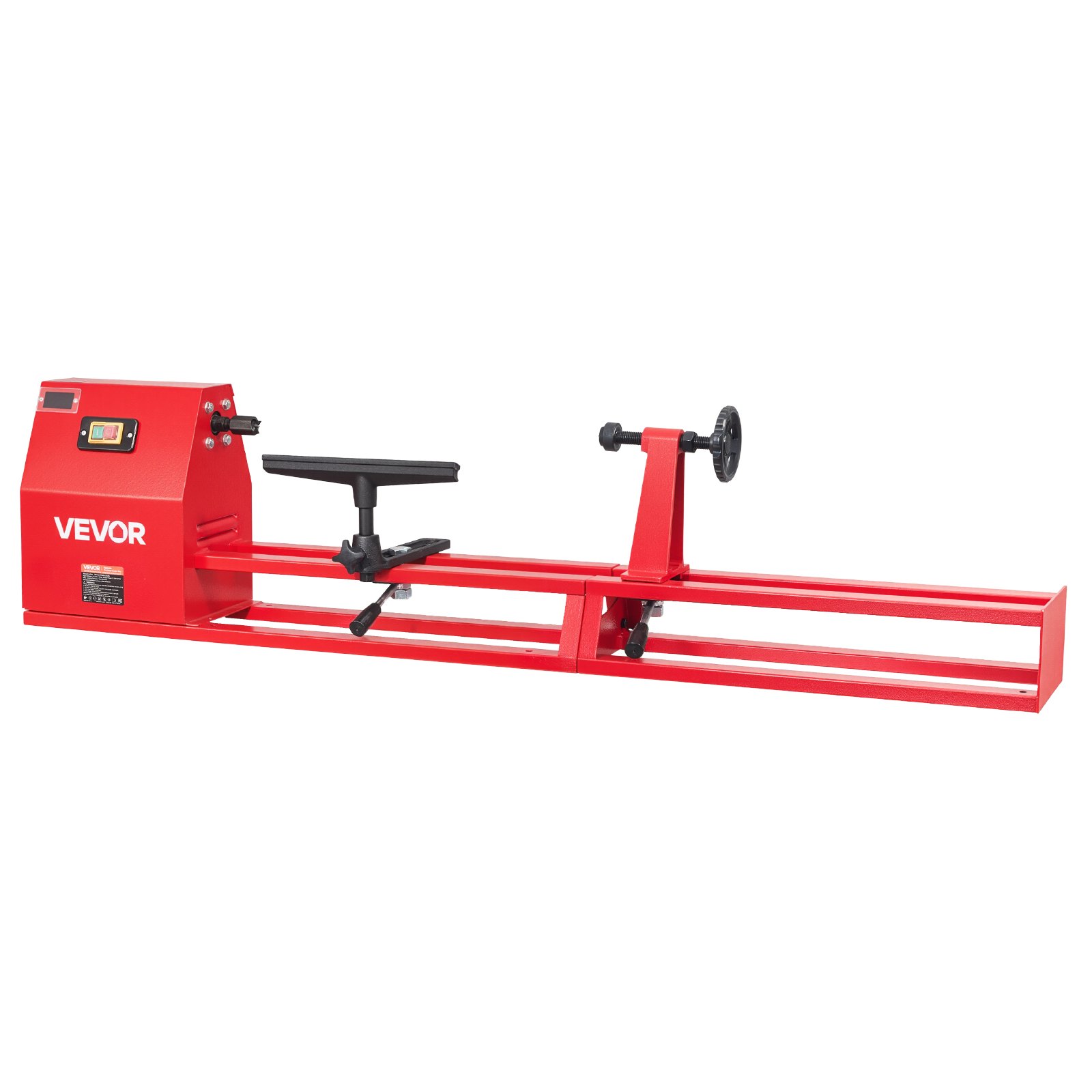 VEVOR Torno de Madera 1/2HP 375W, Torno de Mesa 355x1016 mm, 220V 50Hz, 4 Velocidades (930/1500/2050/2500 RPM), Husillo de Acero, Estable y Duradero, para Bricolaje en Carpintería y Torneado de Madera