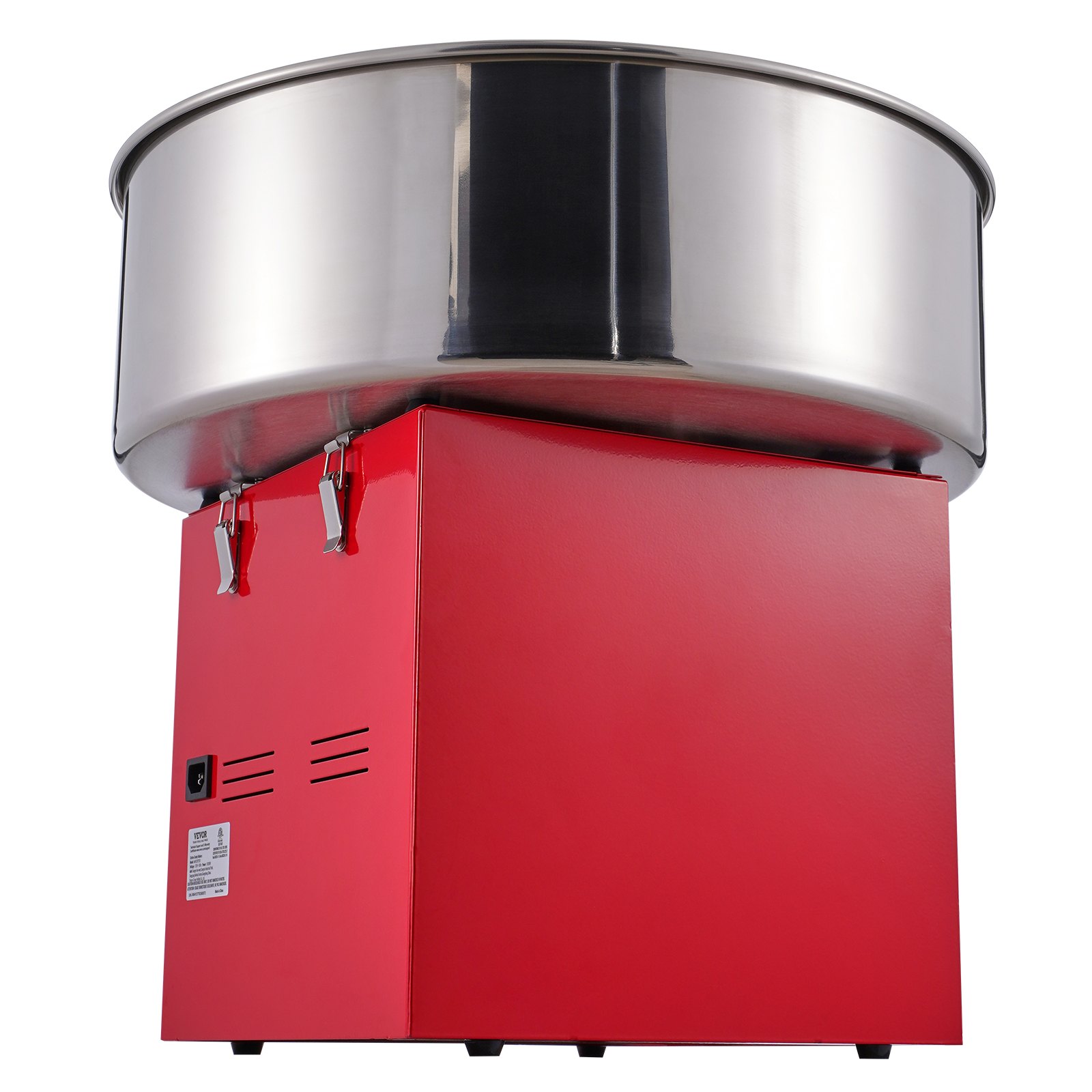 VEVOR Máquina Eléctrica de Algodón de Azúcar, Máquina de Algodón de Azúcar de 1000 W, Máquina de Algodón de Azúcar con Tazón de Acero Inoxidable, Cuchara de Azúcar y Cajón, para el Hogar, Rojo