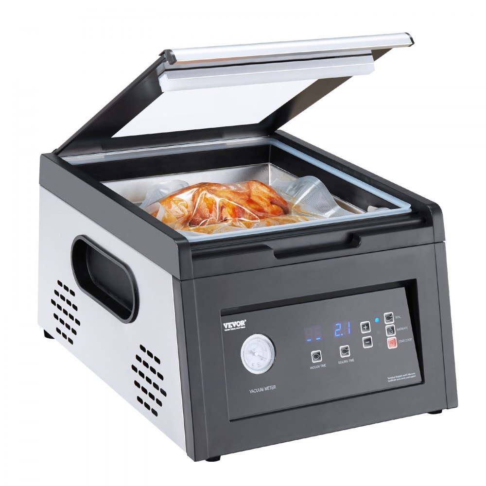 VEVOR Selladora al Vacío de Cámara Bomba de Vacío 380 W, Máquina Envasadora de Bolsas para Alimentos Frescos, Diseño Compacto Longitud de Sellado de 29 cm, Ideal para Uso Profesional y Doméstico
