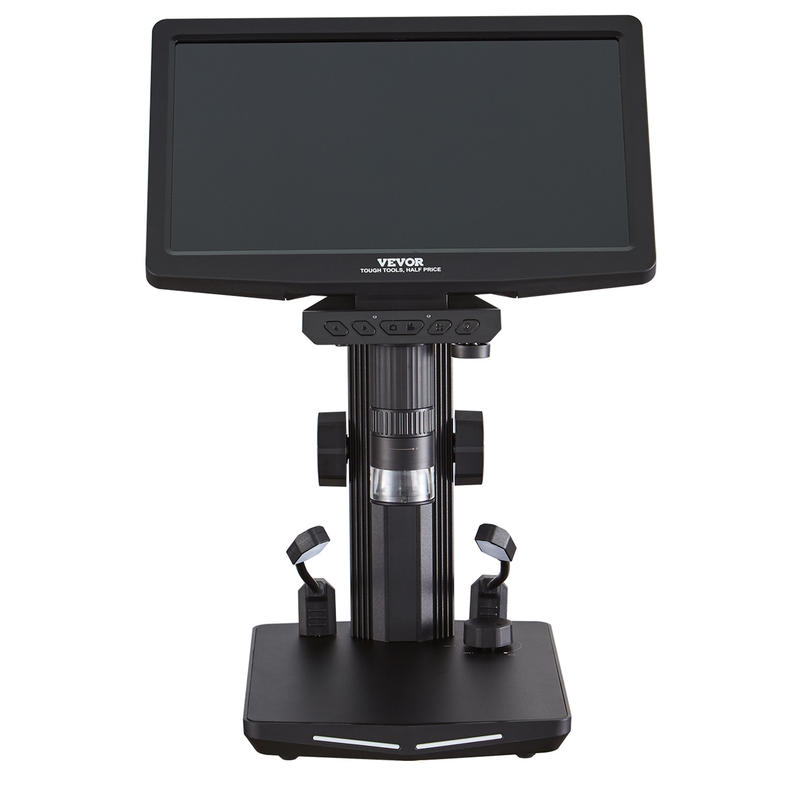 VEVOR Microscopio Digital USB HDMI Ampliación 10X-1200X con Pantalla de 7" Funciones de Foto y Video Compatible con Windows 7 y superior MacOS 10.5 y superior Conectado a Monitor de Laboratorio TV