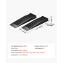 VEVOR Rampas para Coche, Portátiles y Planas, para Mantenimiento de Garajes, Cambio de Aceite y Vehículos de Chasis Bajo, Capacidad de Carga 2268 kg, Ayuda para Subir, 697 x 200 x 76 mm, 2 uds