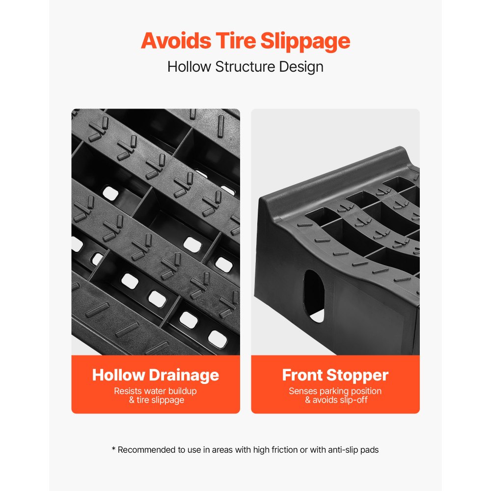 VEVOR Rampas para Coche, Portátiles y Planas, para Mantenimiento de Garajes, Cambio de Aceite y Reparación de Camiones, Capacidad de Carga 1474 kg, Ayuda para Carga, 1335 x 380 x 210 mm, 2 uds