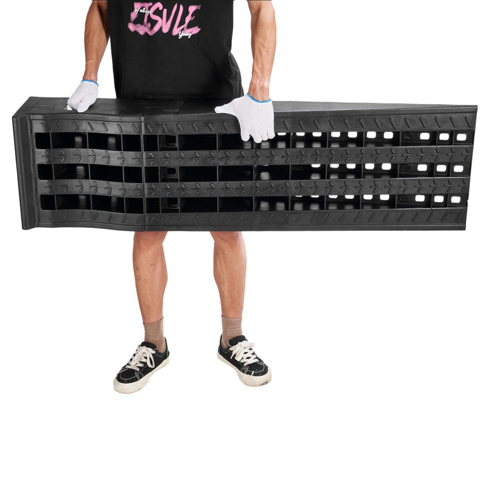 VEVOR Rampas para Coche, Portátiles y Planas, para Mantenimiento de Garajes, Cambio de Aceite y Reparación de Camiones, Capacidad de Carga 1474 kg, Ayuda para Carga, 1335 x 380 x 210 mm, 2 uds