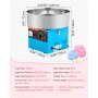 VEVOR Cotton Candy Machine Commercial, 1000W Electric Candy Floss Maker, Easy Use with 38cm Stainless Steel Bowl and Sugar Scoop, Makes Hard Candy for Home Kids Birthday, Family Party, Blue