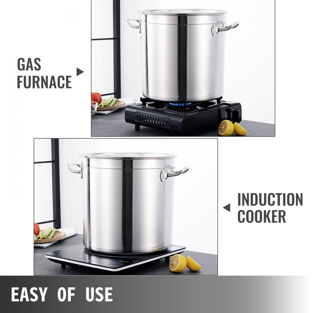 Cocina Olla Cacerola Con Tapa 130l Utensilios Cocina Profundo Sopa Guiso