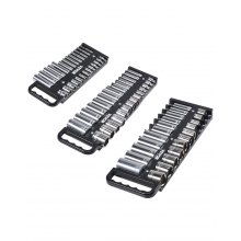 VEVOR Kit de Organizador de Enchufes Portátil para Métrico SAE 3 PCS 76 Clips