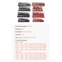 VEVOR Kit de Organizador de Dados de Mango Alto, 8 Soportes de Dados Métricos SAE de 1/4'', 3/8'', 1/2'', Etiquetas Transparentes, Capacidad de 176 Dados Profundos Estándar(No Incluidos), Negro y Rojo