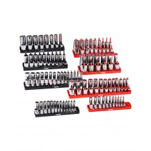 VEVOR SAE Kit Organizador de Dados Métricos de Vástago Alto, 8 PCS, Negro y Rojo