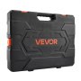 VEVOR Juego de Vasos 163 uds, con Impulsores de 9,53 mm, 6,4 mm y 12,7 mm, SAE y Métricos, Profundos y Estándar, con Estuche, Acero de Aleación CR-V Cromado, 535 x 410 x 89 mm, para Reparaciones